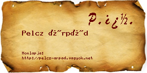 Pelcz Árpád névjegykártya
